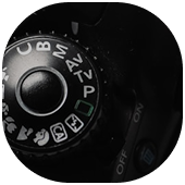 a view of the camera's dial